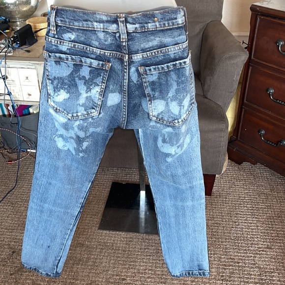 EVOLUTION IN DESIGN Acid Washed MOTO Boy Youth JEANS size 16 - Picture 4 of 13